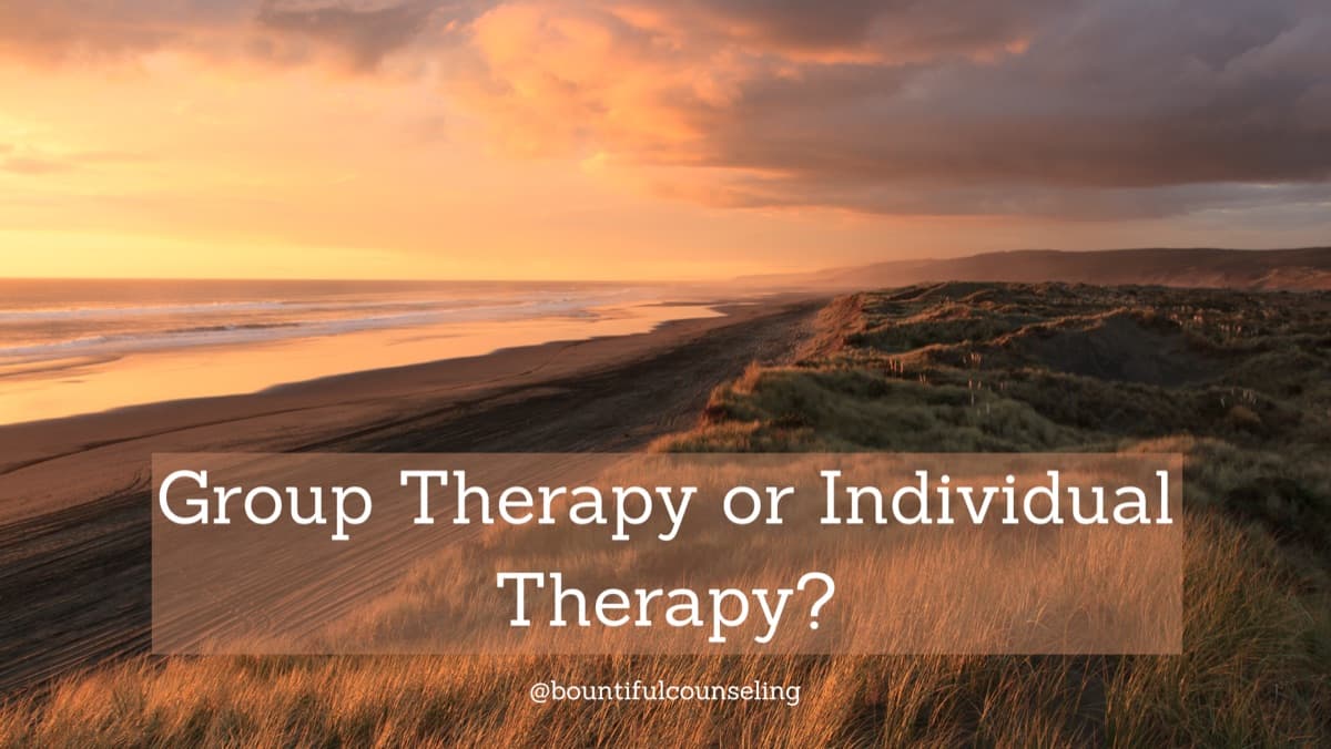 Group therapy or individual therapy