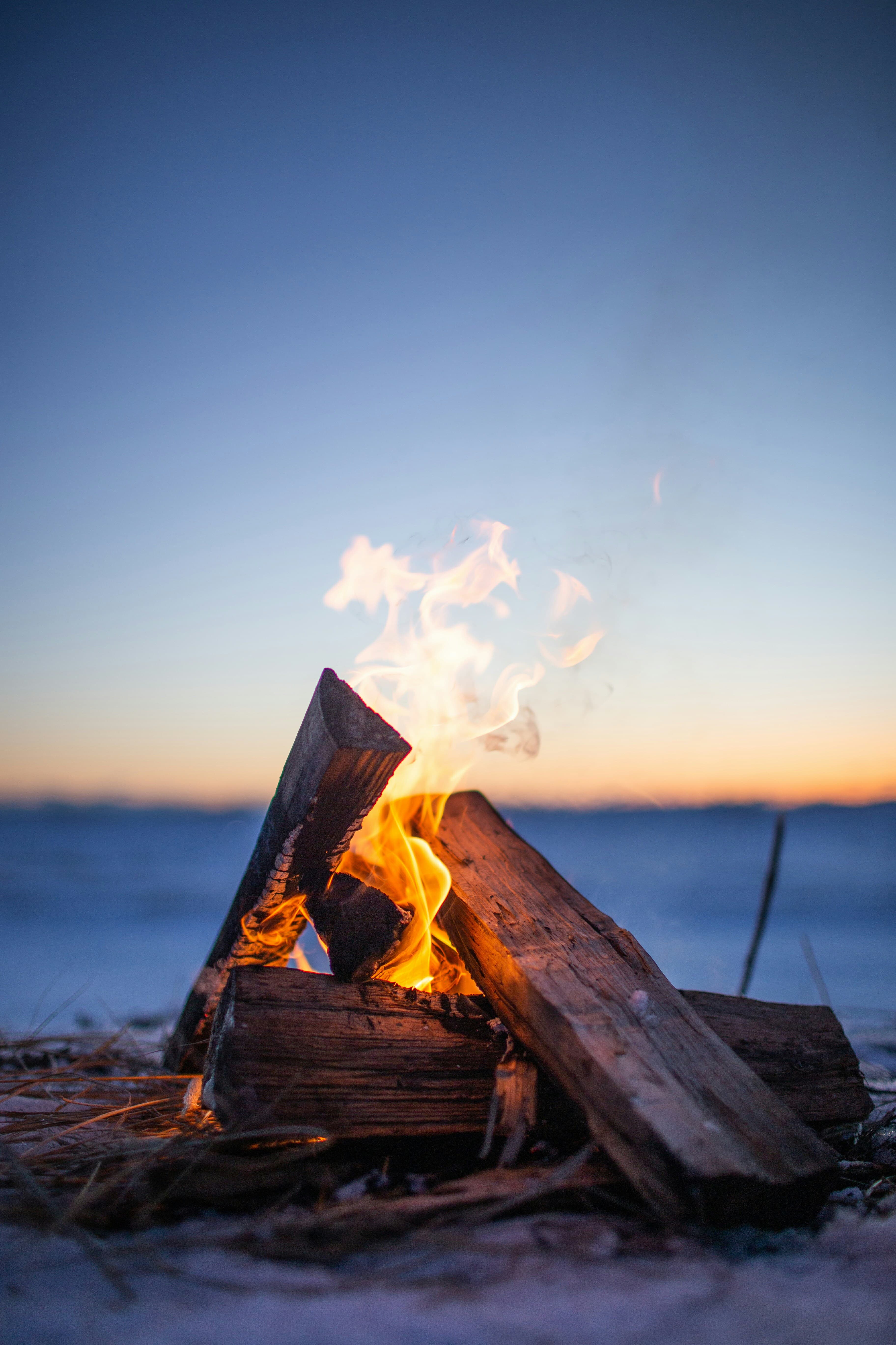 Campfire at dusk — faith transition counseling and exploring your relationship with faith